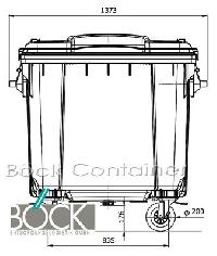 container zubehör  mgb  abfalltonne flachdeckel liter  