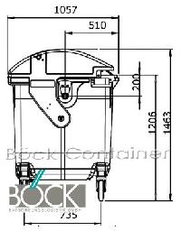 container zubehör   runddeckel abfalltonne mgb liter  