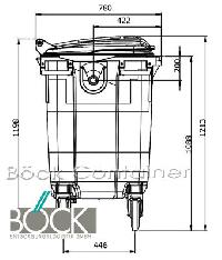 zubehör container   liter mgb abfalltonne  