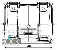 zubehör container  mgb liter  flachdeckel abfalltonne  